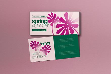 Green Y2K Spring Sale Voucher, a Card Template by graphicook