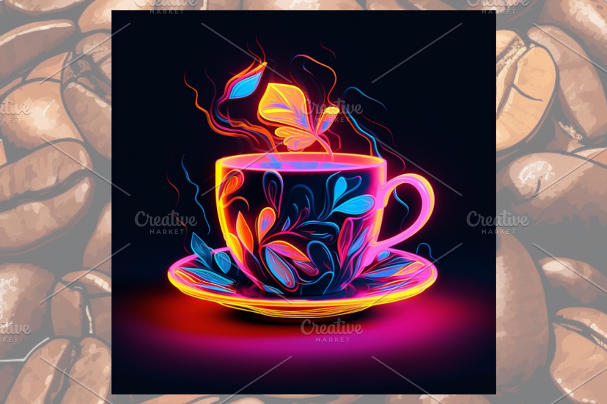 Neon Coffee Cups Graphic Bundle, a Graphic by Jay Major Designs (Photo 6 of 6)