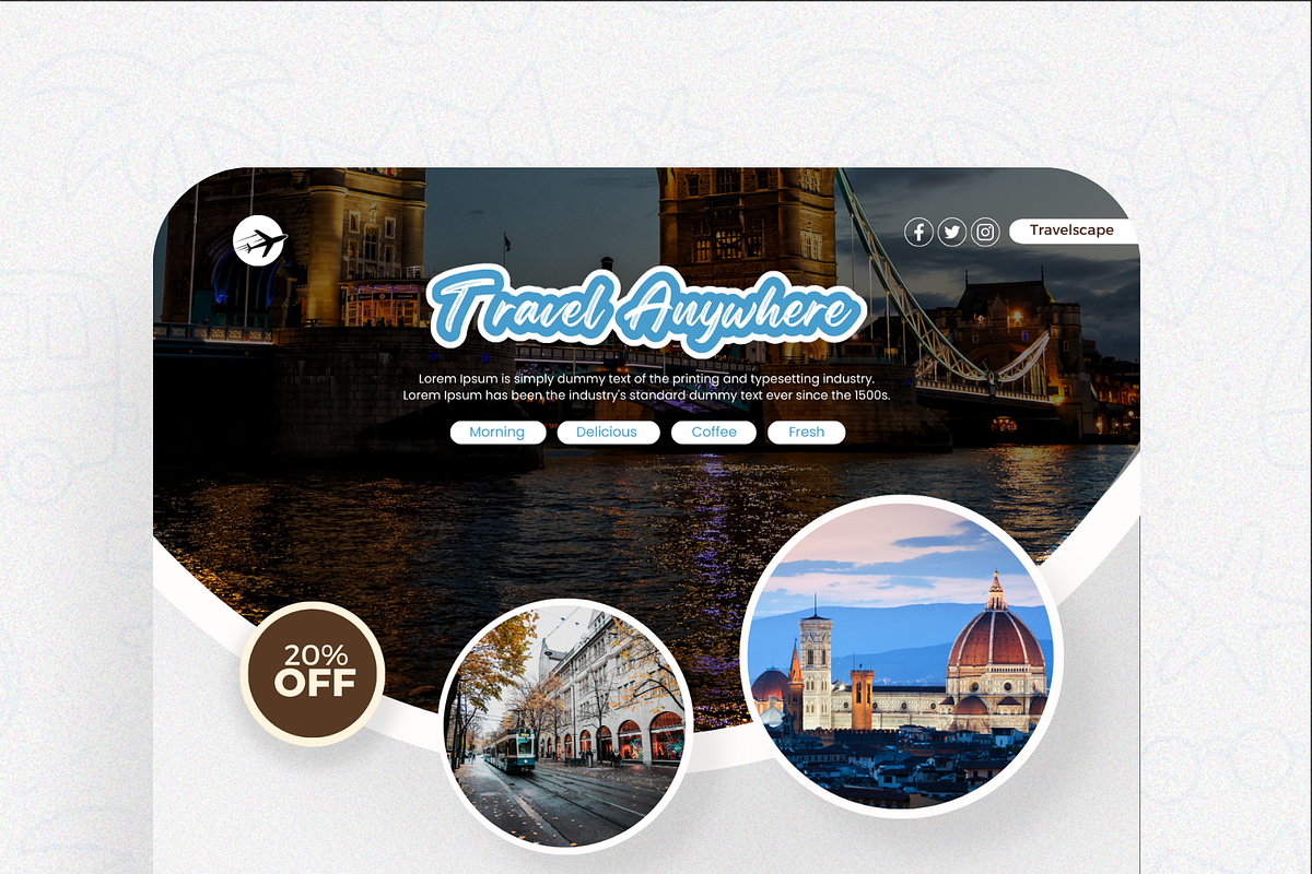 Travels Canva Design Templates, a Social Media Template by Exceptionalways (Photo 38 of 40)