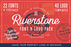 Riverstone Font & Logo Template Pack