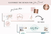 Rose Gold Etsy Shop Branding Kit, a Branding & Logo Template by Macarons and Mimosas (Thumbnail 4 of 9)