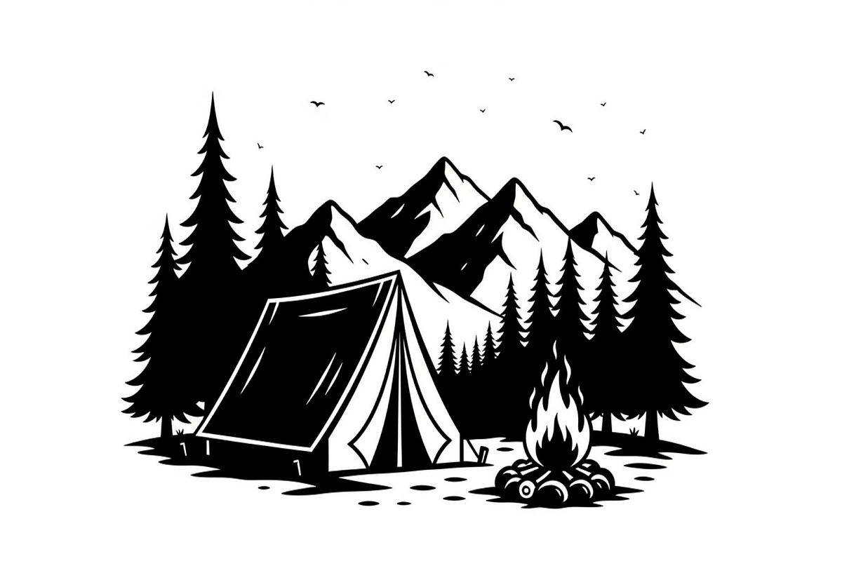 50 Camping Mountain Vector Bundle, an Illustration by jahid234 (Photo 9 of 51)