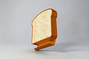 Bread slice - 3d papercraft, a Print Template by PAPER amaze (Thumbnail 3 of 5)
