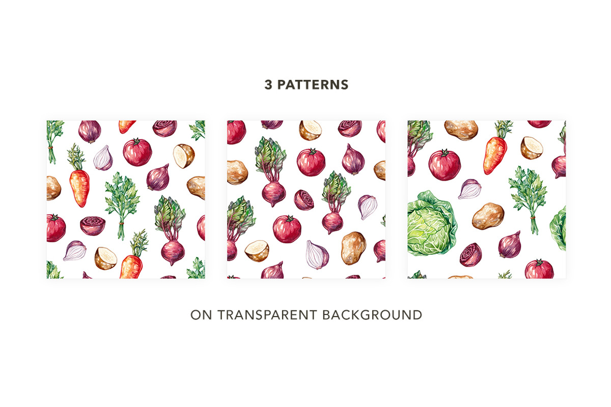 Beetroot Soup+Watercolor Ingredients, an Illustration by Olga Olmix (Photo 5 of 9)
