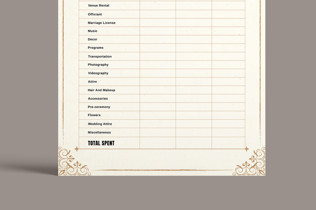 Wedding Budget Template, a Stationery Template by MightyDesign (Photo 5 of 8)