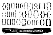 30 hand drawn EPS brackets pack, a Texture Illustration by Hala (Thumbnail 1 of 2)