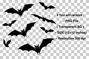 Minimal Flying Bats PNG, a Graphic by Clipart Bloom (Thumbnail 2 of 2)