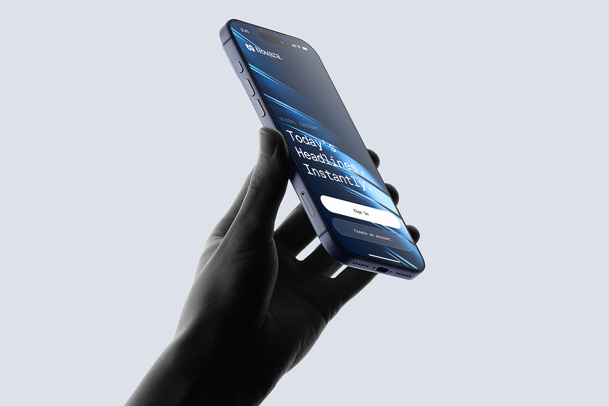 24 iPhone 17 Pro in Hand Mockups, an iPhone Mockup by Asylab (Photo 38 of 107)
