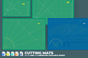 Digital Cutting Mats A2 A3 A4 Sizes, an Object Illustration by bnrcreativelab