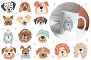 Dog Face Clipart, A-Z Breed Poster, an Animal Illustration by DearLetters (Thumbnail 5 of 7)