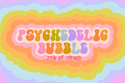 Psychedelic Bubble 70s Font, a Font by Dear Darling Design (Thumbnail 1 of 8)