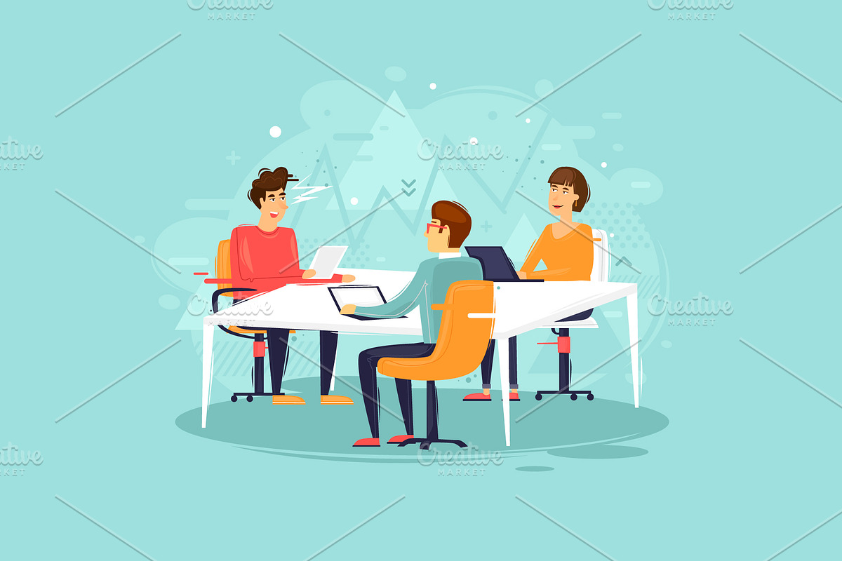 Teamwork, office life, a Person Illustration by Podis (Photo 1 of 6)