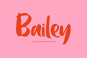 Bailey bold brush font, a Handwritten Font by BilberryCreates (Thumbnail 1 of 16)