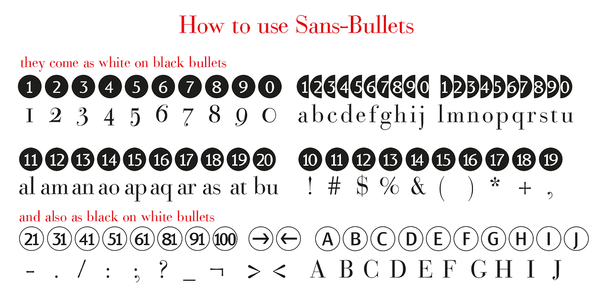 Bullets, a Symbol Font by Wiescher-Design (Photo 13 of 14)