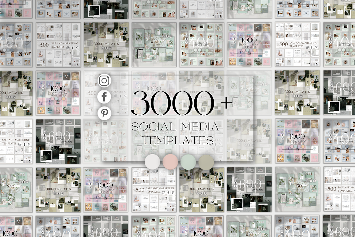 Social Media Canva Mega Bundle, a Social Media Template by BRANDcontent (Photo 1 of 8)