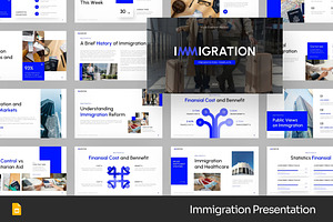 Neumorph Immigration GSlides PPoint, a Presentation Template by Fit-tee