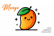 Cute cartoon mango character, an Object Illustration by Elen_Art (Thumbnail 3 of 3)