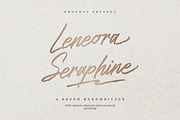 Leneora Seraphine Brush Handwritten, a Script Font by Denustudios (Thumbnail 1 of 15)