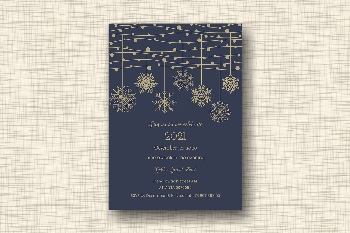 New year invitation set, an Invitation Template by NataLito (Photo 4 of 4)