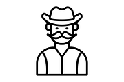 Cowboy Line Icon, an Icon by Pexelpy (Thumbnail 2 of 2)