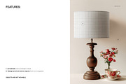 Table Lamp with Drum Shade Mockup, a Household Mockup by creatsy5 (Thumbnail 3 of 5)