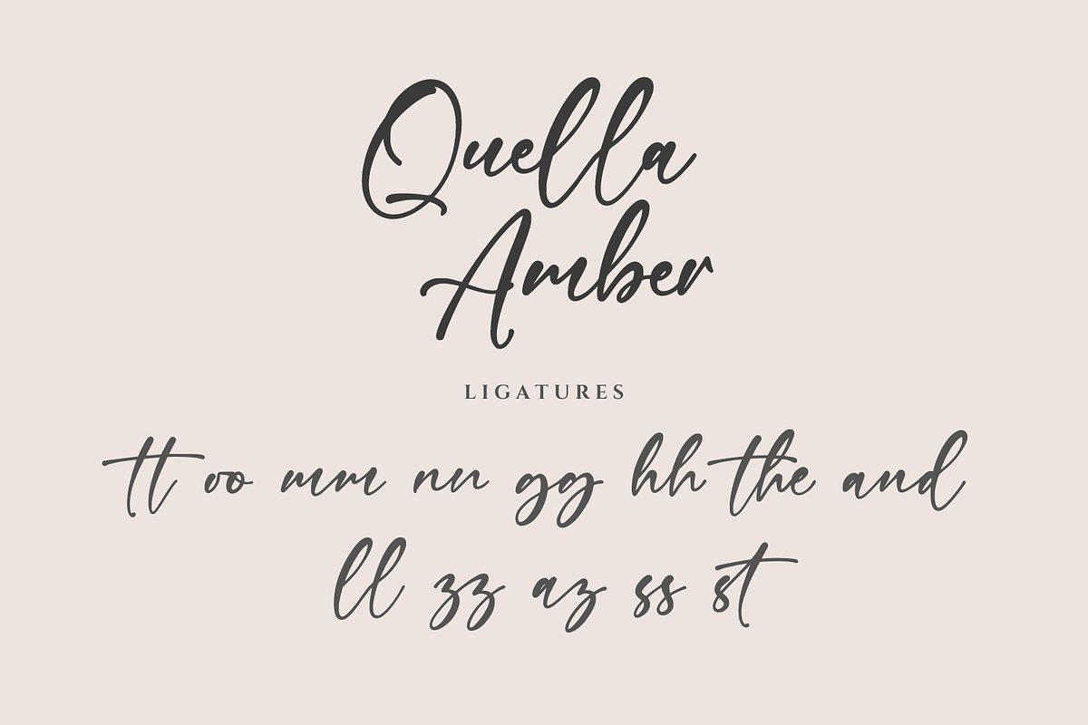 Quella Amber - Stylish Signature, a Handwritten Font by CreateBigSupply (Photo 7 of 9)