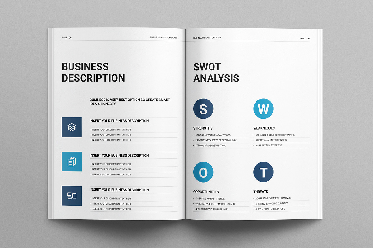 Business Plan Template, a Brochure Template by E-Type (Photo 4 of 7)