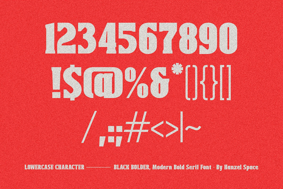 Black Bolder - Modern Serif Font, a Serif Font by HanzelSpace Studio (Photo 10 of 10)