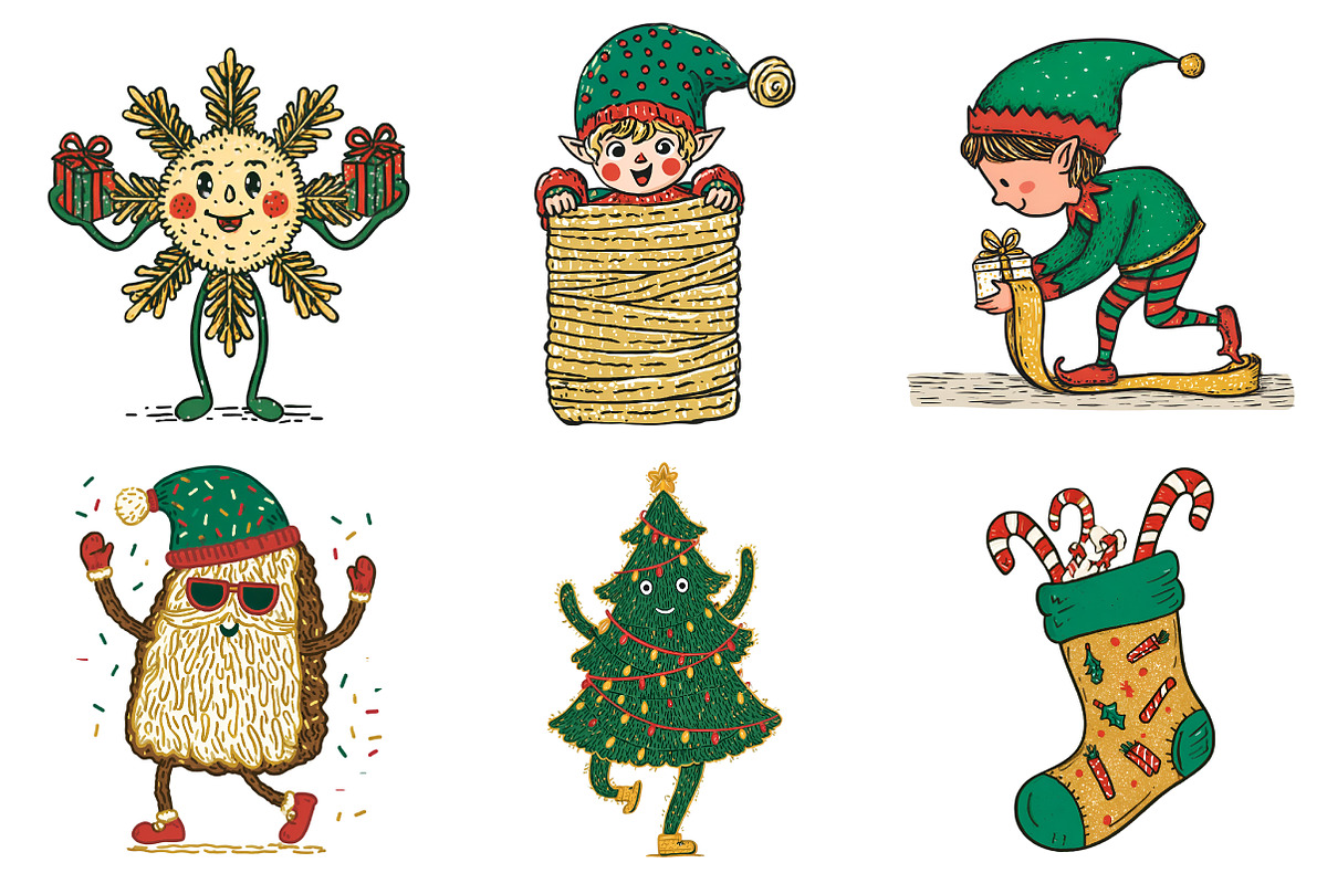 Playful Christmas Clipart, an Illustration by Daily.Designs (Photo 4 of 5)