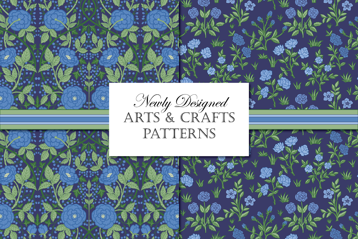 William Morris Blue & Green Pattern2, a Pattern Graphic by RachelStudio (Photo 2 of 10)