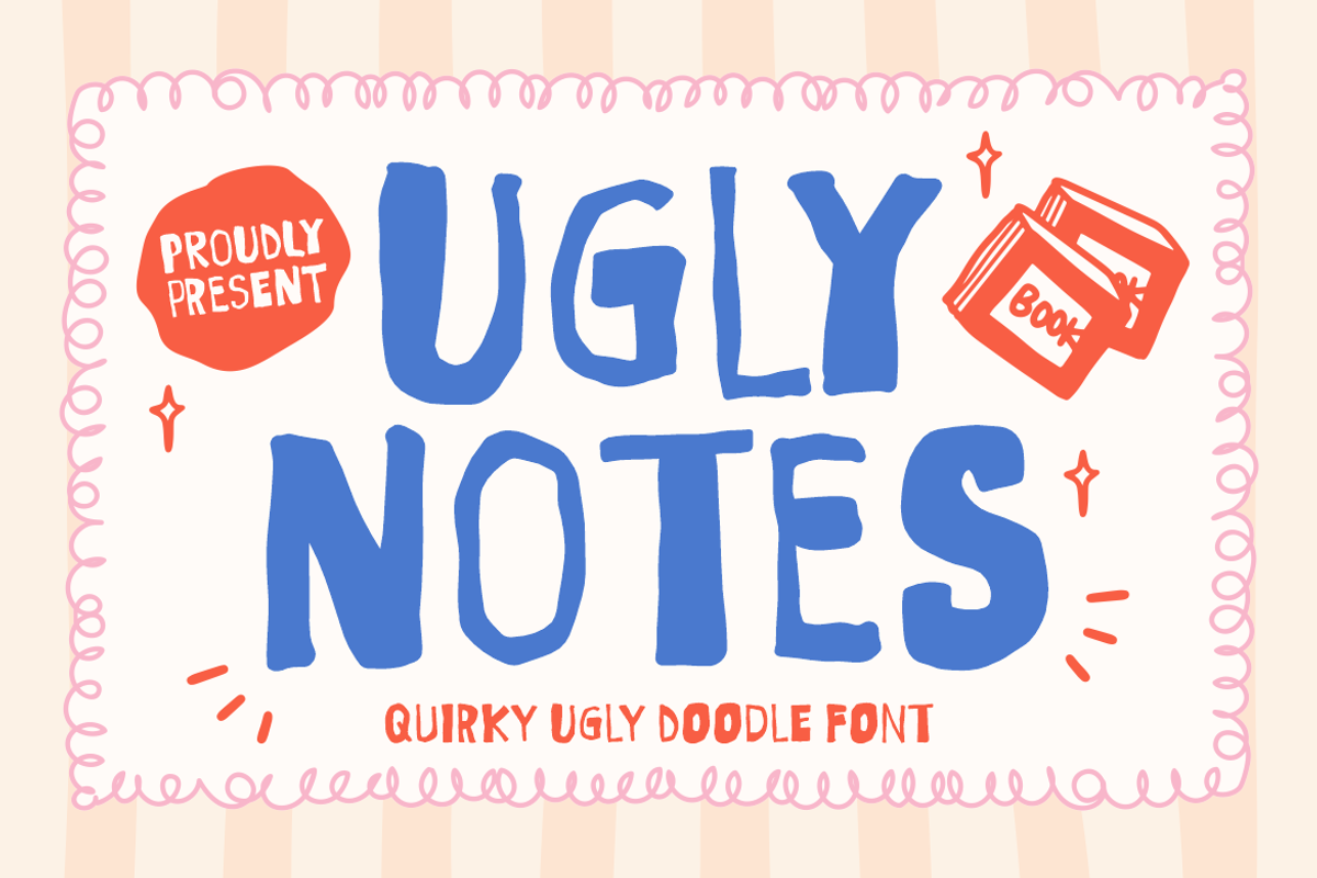 Ugly Notes Quirky Ugly Doodle Font, a Font by PutraCetol Studio (Photo 1 of 5)