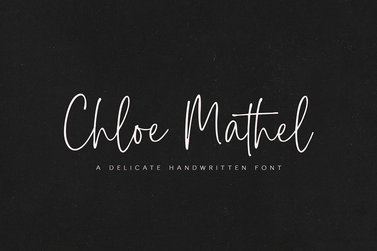 Chloe Mathel Handwritten Font, a Script Font by gafaroff studio (Photo 1 of 10)