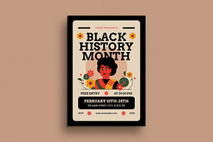 Black History Month Flyer, a Flyer Template by VectorVactory