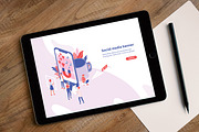 Social media concept banner, a Technology Illustration by Good Studio (Thumbnail 3 of 3)