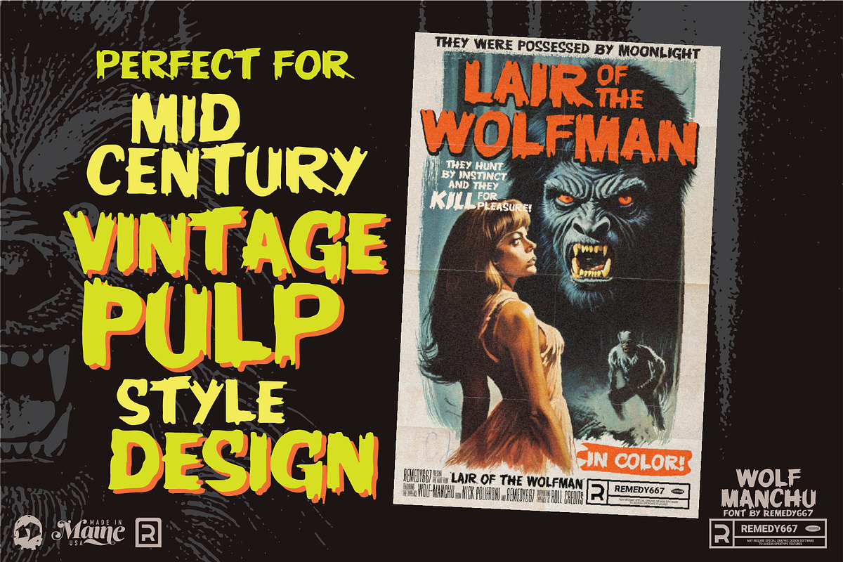 Wolf Manchu - Layered Horror Font, a Font by Remedy667 (Photo 2 of 7)