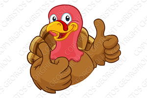 Turkey Thanksgiving or Christmas, an Animal Illustration by Christos Georghiou