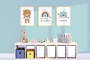 Nursery frame and wall mockup., a Print Template by MockupMarket (Thumbnail 4 of 4)