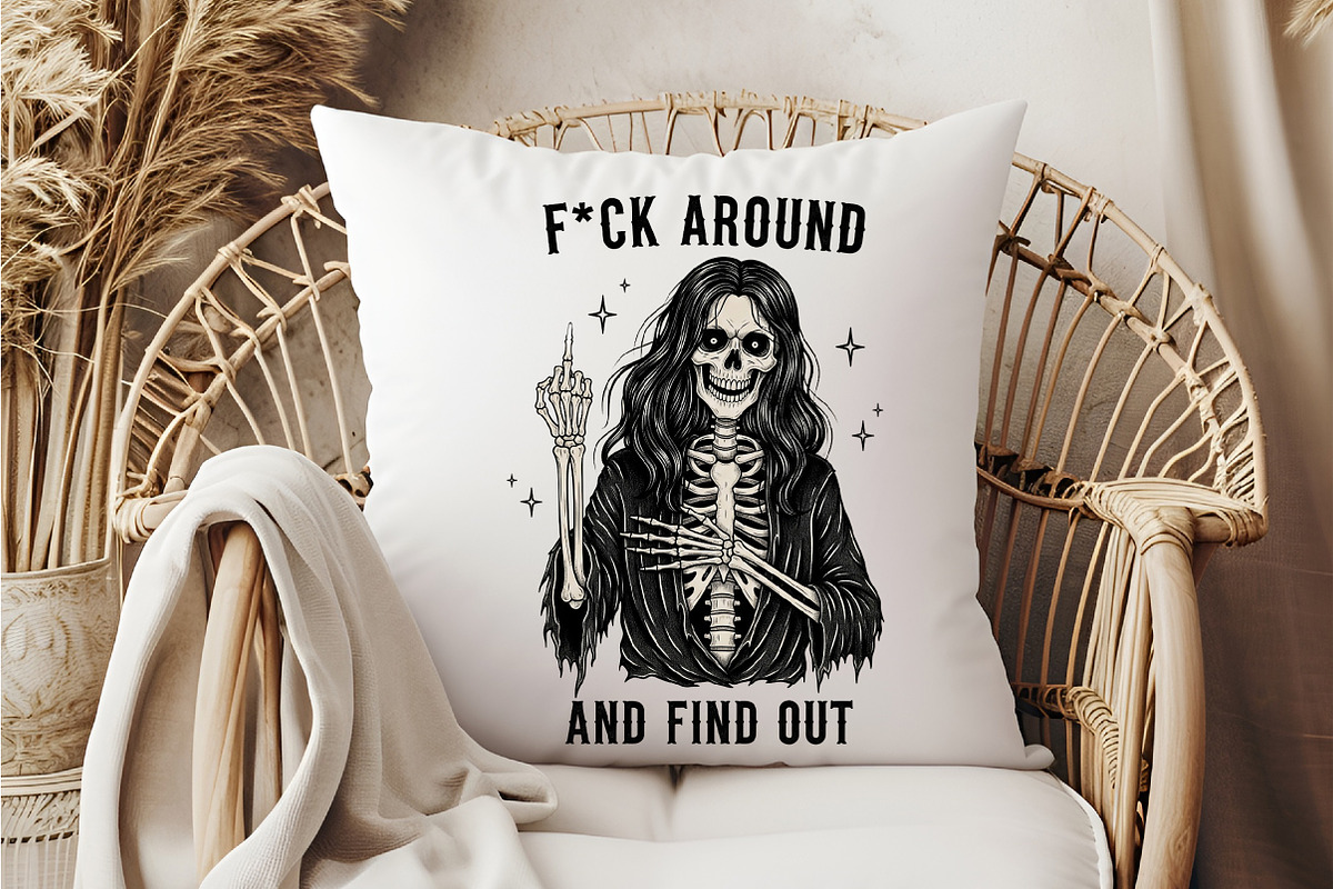 Funny Halloween Sassy Skeleton PNG, an Illustration by DreamCafeArt (Photo 5 of 7)
