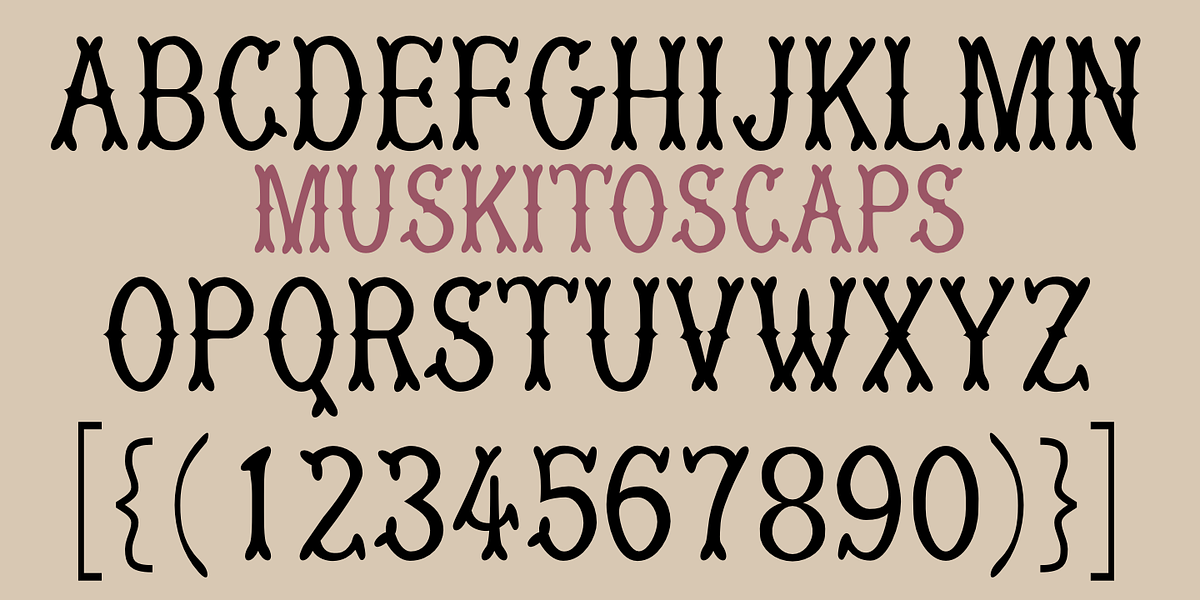 MuskitosCaps, a Font by Ingrimayne Type (Photo 3 of 5)