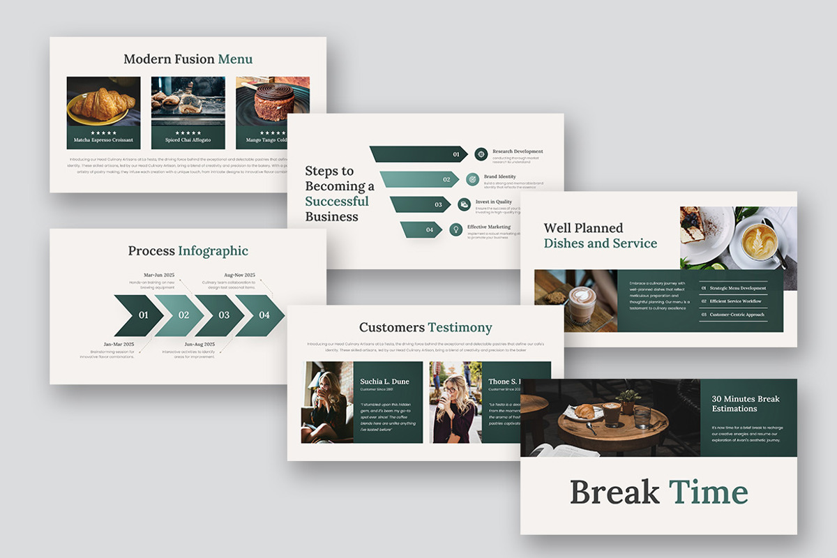 La Testa Coffee & Bakery Powerpoint, a Presentation Template by kerismaker (Photo 6 of 10)