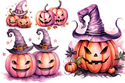 Halloween Pumpkins Carving Bundle, a Seasonal Illustration by Creative Arslan (Thumbnail 4 of 9)