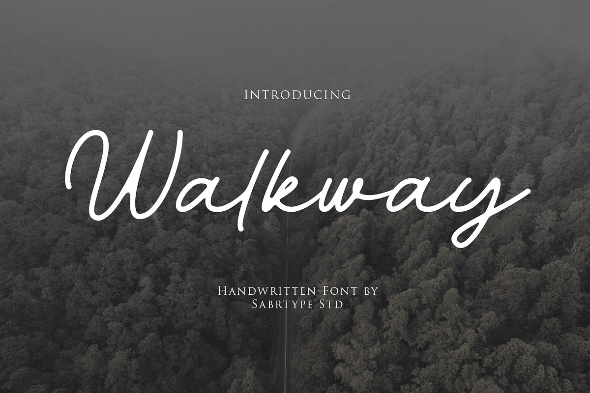 Walkway Font + Bonus Vector