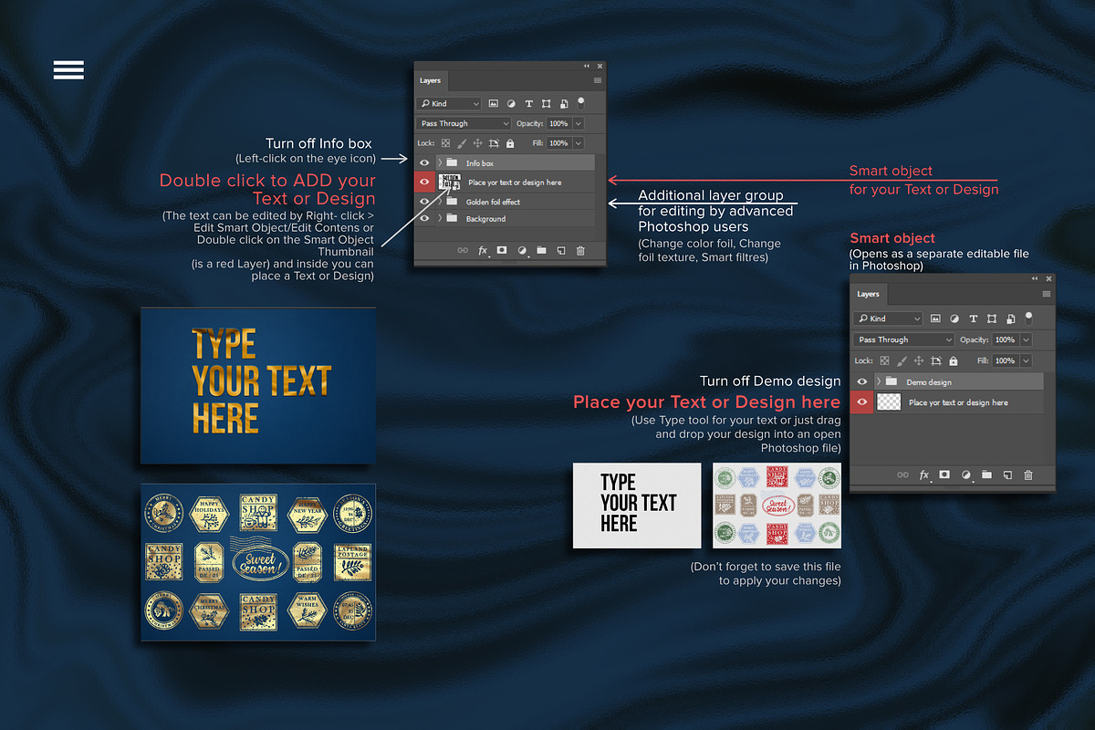 Golden foil effect — Mockup, a Product Mockup by Zimages (Photo 4 of 5)