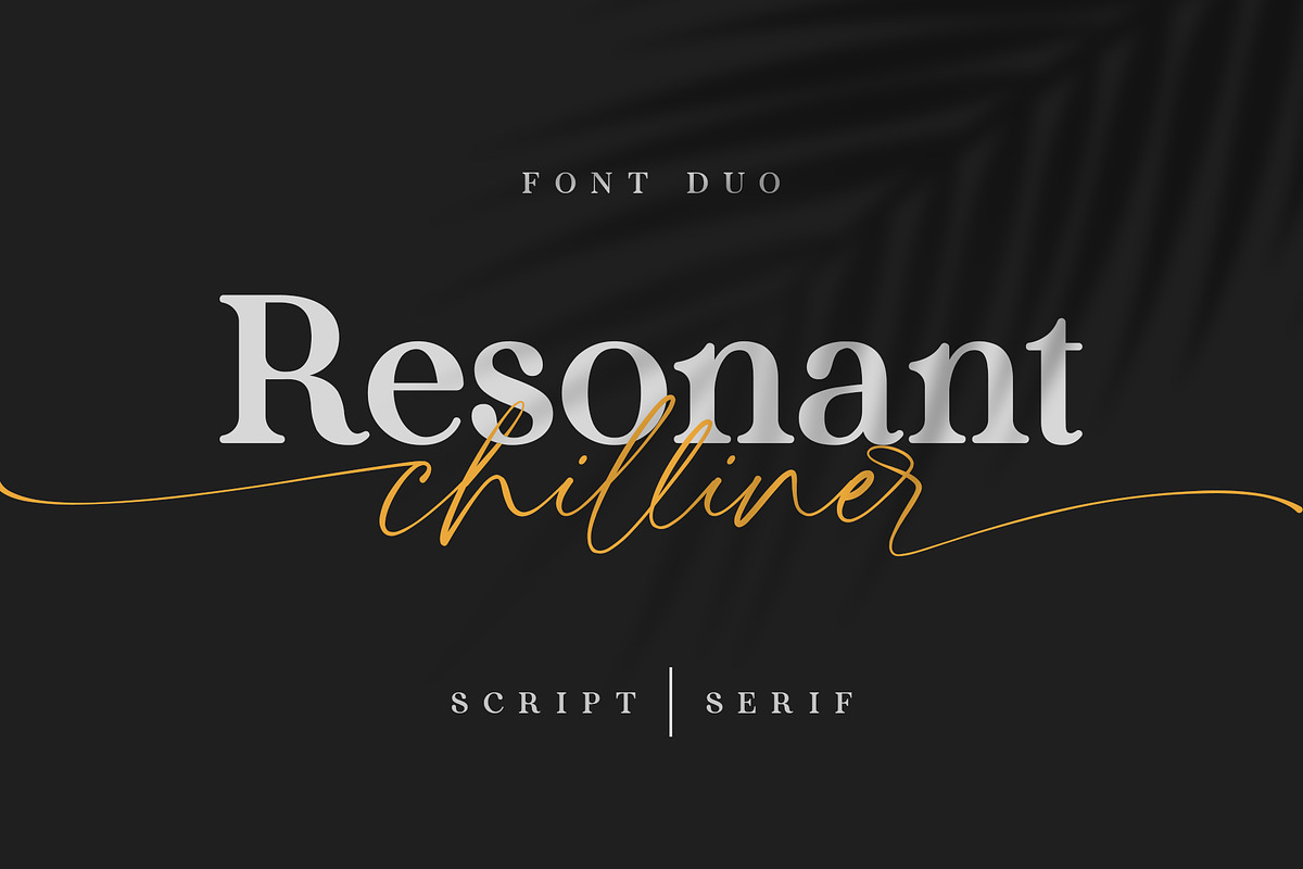 Resonant Chilliner | Font Duo, a Script Font by Lemonthe (Photo 1 of 8)
