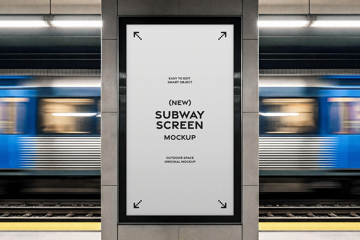 Subway Digital Signage Mockup, an Advertising Mockup by Design Squad