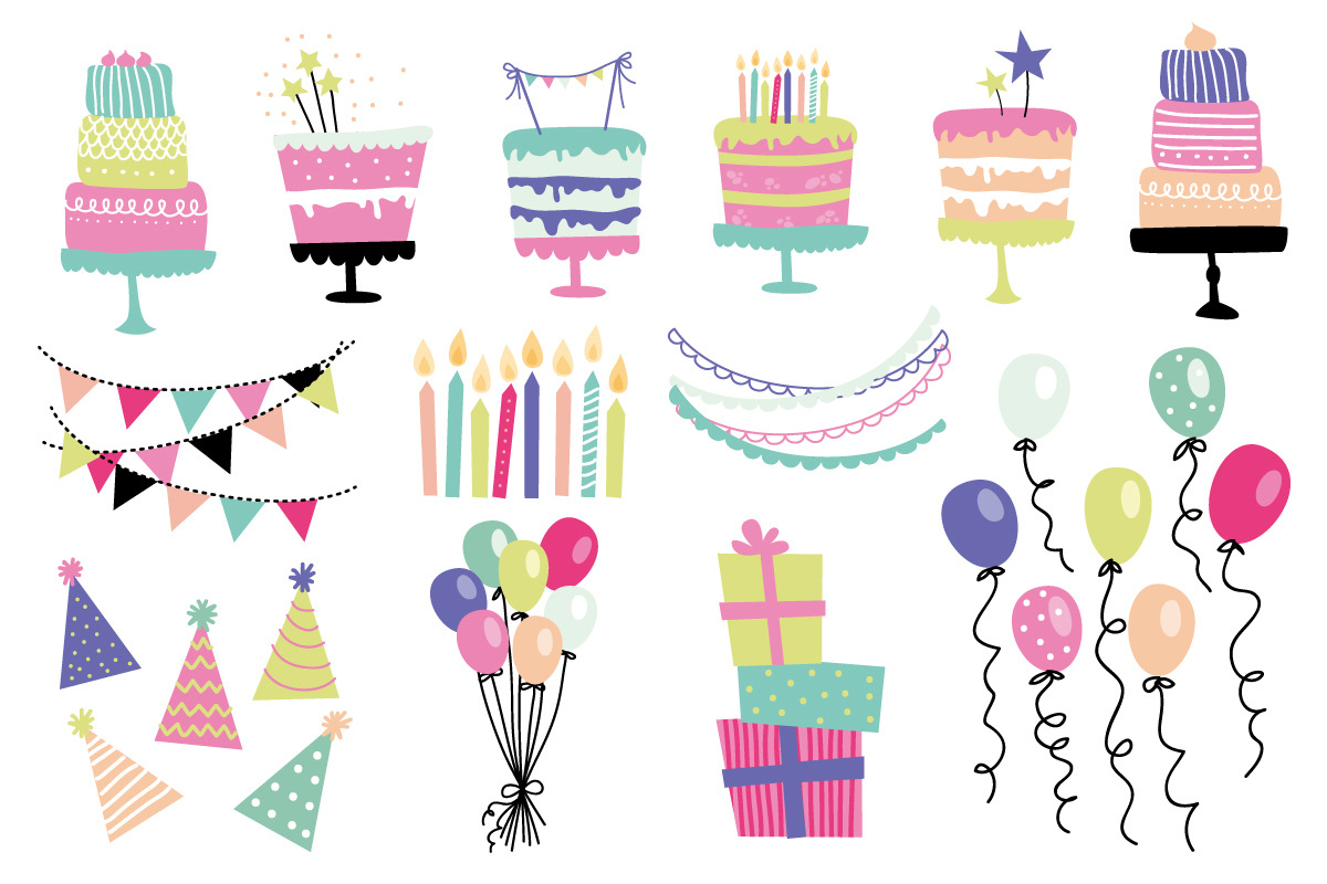 Vector birthday set, a Card Template by martynmarin (Photo 2 of 3)