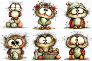 Whimsical Easter Owl Clipart, an Illustration by Libby Wishes (Thumbnail 5 of 8)