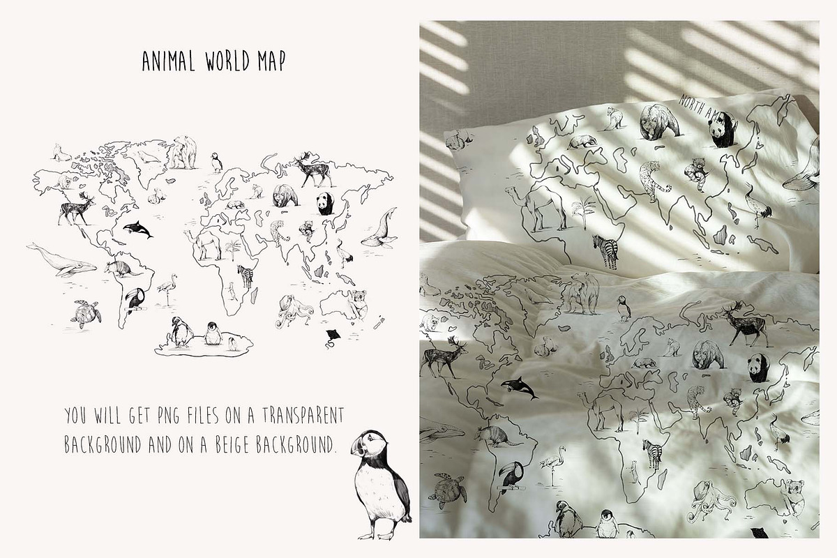 Animal World Map Creator, an Animal Illustration by Natalia Tugova (Photo 10 of 17)
