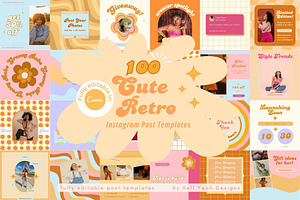 Cute Retro Ecommerce Instagram Posts