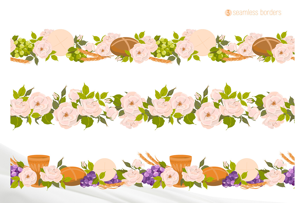 First Holy Communion. Vector set, a Seasonal Illustration by Tata Pilip (Photo 7 of 8)